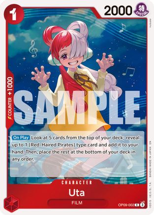 Uta (Reprint) (OP09-002) [Premium Booster -The Best- Vol. 2] Foil One Piece Single Bandai