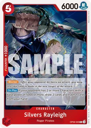 Silvers Rayleigh - OP09-005 (Reprint) (OP09-005) [Premium Booster -The Best- Vol. 2] Foil One Piece Single Bandai