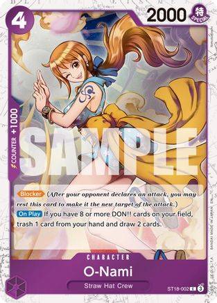 O-Nami (Pirate Foil) (ST18-002) [Premium Booster -The Best- Vol. 2] Foil One Piece Single Bandai