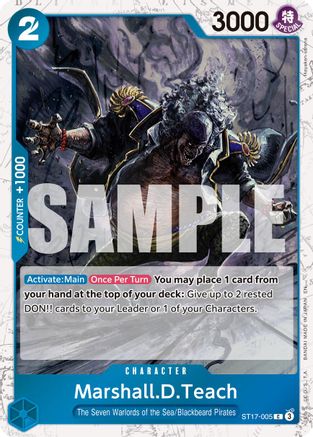 Marshall.D.Teach - ST17-005 (Pirate Foil) (ST17-005) [Premium Booster -The Best- Vol. 2] Foil One Piece Single Bandai
