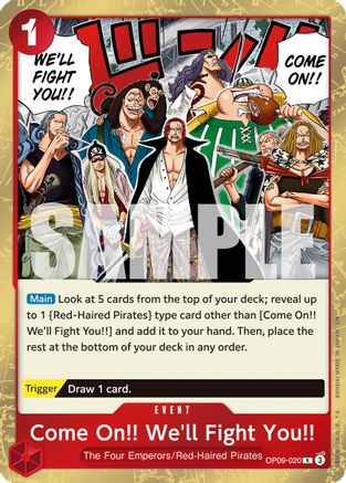 Come On!! We'll Fight You!! (Reprint) (OP09-020) [Premium Booster -The Best- Vol. 2] Foil One Piece Single Bandai