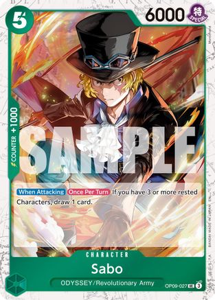 Sabo - OP09-027 (Pirate Foil) (OP09-027) [Premium Booster -The Best- Vol. 2] Foil One Piece Single Bandai
