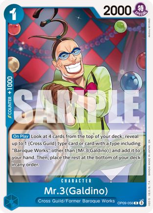 Mr.3(Galdino) - OP09-056 (Reprint) (OP09-056) [Premium Booster -The Best- Vol. 2] Foil One Piece Single Bandai