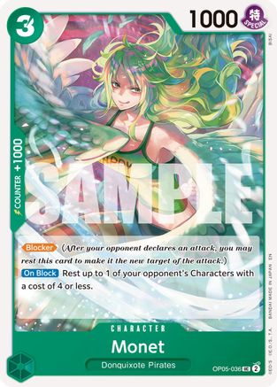 Monet (Reprint) (OP05-036) [Premium Booster -The Best- Vol. 2] One Piece Single Bandai