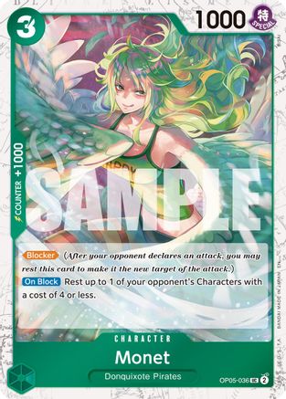 Monet (Pirate Foil) (OP05-036) [Premium Booster -The Best- Vol. 2] Foil One Piece Single Bandai