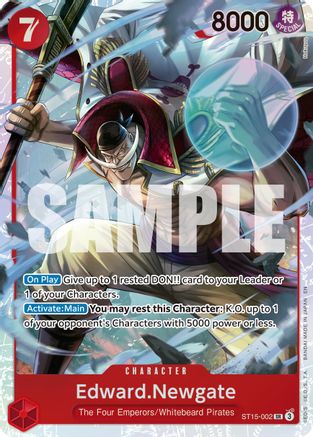 Edward.Newgate - ST15-002 (Reprint) (ST15-002) [Premium Booster -The Best- Vol. 2] Foil One Piece Single Bandai