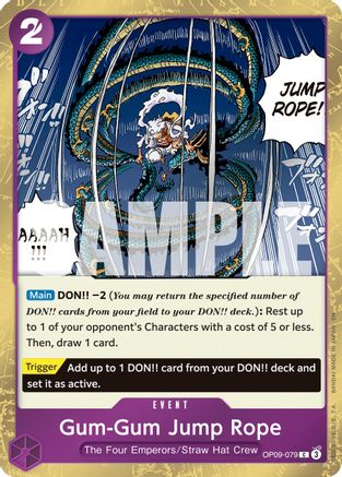 Gum-Gum Jump Rope (Pirate Foil) (OP09-079) [Premium Booster -The Best- Vol. 2] Foil One Piece Single Bandai