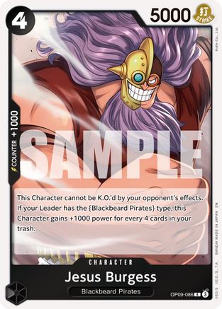 Jesus Burgess (Reprint) (OP09-086) [Premium Booster -The Best- Vol. 2] Foil One Piece Single Bandai