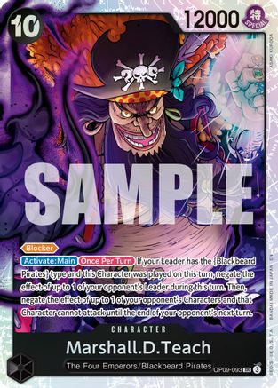 Marshall.D.Teach - OP09-093 (Reprint) (OP09-093) [Premium Booster -The Best- Vol. 2] Foil One Piece Single Bandai