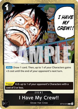 I Have My Crew!! (Pirate Foil) (ST14-016) [Premium Booster -The Best- Vol. 2] Foil One Piece Single Bandai