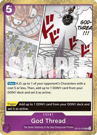 God Thread (Pirate Foil) (OP10-079) [Premium Booster -The Best- Vol. 2] Foil One Piece Single Bandai
