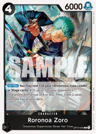 Roronoa Zoro - OP10-095 (Reprint) (OP10-095) [Premium Booster -The Best- Vol. 2] Foil One Piece Single Bandai