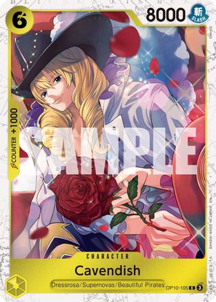 Cavendish - OP10-105 (Pirate Foil) (OP10-105) [Premium Booster -The Best- Vol. 2] Foil One Piece Single Bandai
