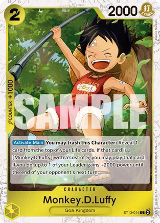 Monkey.D.Luffy - ST13-014 (Pirate Foil) (ST13-014) [Premium Booster -The Best- Vol. 2] Foil One Piece Single Bandai