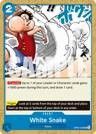 White Snake (Reprint) (OP06-059) [Premium Booster -The Best- Vol. 2] One Piece Single Bandai