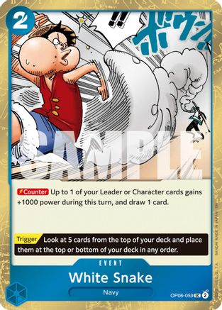 White Snake (Pirate Foil) (OP06-059) [Premium Booster -The Best- Vol. 2] Foil One Piece Single Bandai