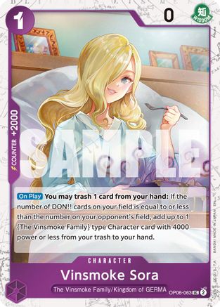 Vinsmoke Sora (Pirate Foil) (OP06-063) [Premium Booster -The Best- Vol. 2] Foil One Piece Single Bandai