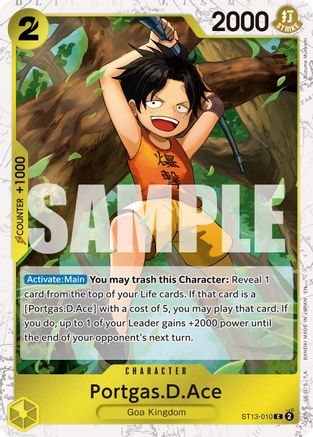 Portgas.D.Ace - ST13-010 (Pirate Foil) (ST13-010) [Premium Booster -The Best- Vol. 2] Foil One Piece Single Bandai