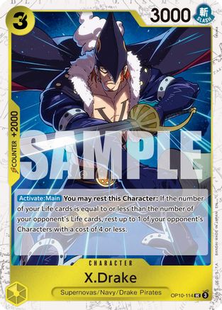 X.Drake (Pirate Foil) (OP10-114) [Premium Booster -The Best- Vol. 2] Foil One Piece Single Bandai