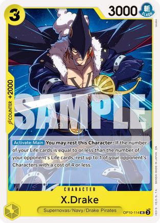 X.Drake (Reprint) (OP10-114) [Premium Booster -The Best- Vol. 2] One Piece Single Bandai