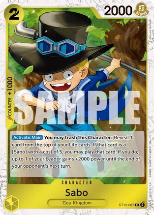 Sabo - ST13-007 (Pirate Foil) (ST13-007) [Premium Booster -The Best- Vol. 2] Foil One Piece Single Bandai