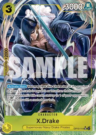 X.Drake (Alternate Art) (OP10-114) [Premium Booster -The Best- Vol. 2] Foil One Piece Single Bandai