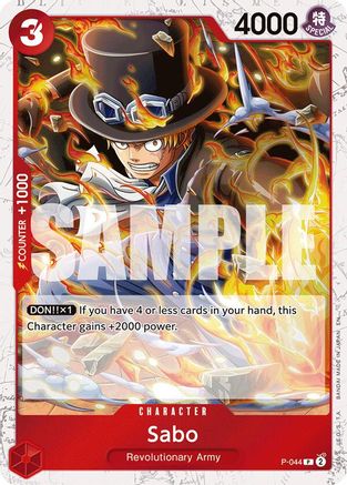 Sabo - P-044 (Pirate Foil) (P-044) [Premium Booster -The Best- Vol. 2] Foil One Piece Single Bandai