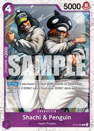 Shachi & Penguin (Pirate Foil) (ST10-008) [Premium Booster -The Best- Vol. 2] Foil One Piece Single Bandai