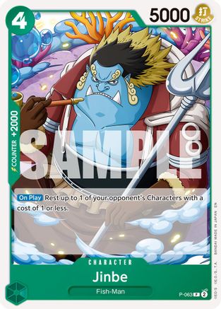 Jinbe - P-063 (Reprint) (P-063) [Premium Booster -The Best- Vol. 2] One Piece Single Bandai