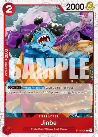 Jinbe - ST10-005 (Pirate Foil) (ST10-005) [Premium Booster -The Best- Vol. 2] Foil One Piece Single Bandai