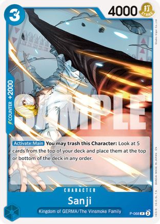 Sanji - P-068 (Reprint) (P-068) [Premium Booster -The Best- Vol. 2] One Piece Single Bandai