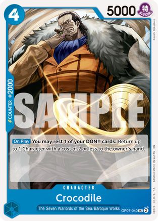 Crocodile - OP07-040 (Reprint) (OP07-040) [Premium Booster -The Best- Vol. 2] One Piece Single Bandai