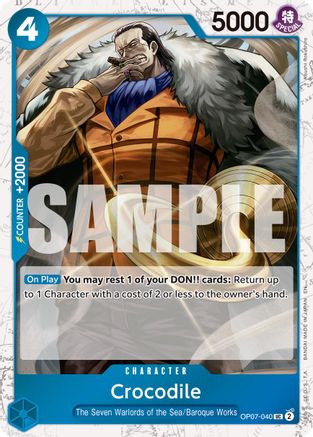 Crocodile - OP07-040 (Pirate Foil) (OP07-040) [Premium Booster -The Best- Vol. 2] Foil One Piece Single Bandai