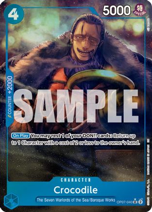 Crocodile - OP07-040 (Alternate Art) (OP07-040) [Premium Booster -The Best- Vol. 2] Foil One Piece Single Bandai