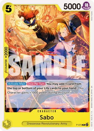 Sabo - P-073 (Reprint) (P-073) [Premium Booster -The Best- Vol. 2] One Piece Single Bandai