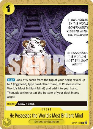 He Possesses the World's Most Brilliant Mind (Reprint) (OP07-114) [Premium Booster -The Best- Vol. 2] One Piece Single Bandai