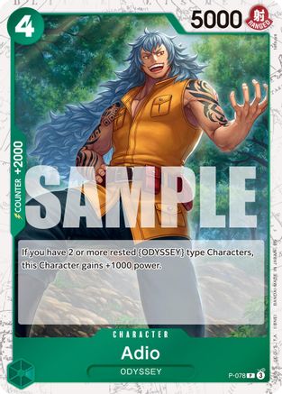 Adio (Pirate Foil) (P-078) [Premium Booster -The Best- Vol. 2] Foil One Piece Single Bandai