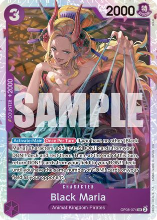 Black Maria (Reprint) (OP08-074) [Premium Booster -The Best- Vol. 2] Foil One Piece Single Bandai