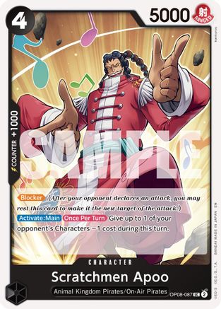 Scratchmen Apoo - OP08-087 (Reprint) (OP08-087) [Premium Booster -The Best- Vol. 2] One Piece Single Bandai
