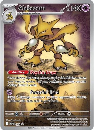 Alakazam - 009 (9) Holofoil [ME Mega Evolution Promo] Pokemon Single Pokémon
