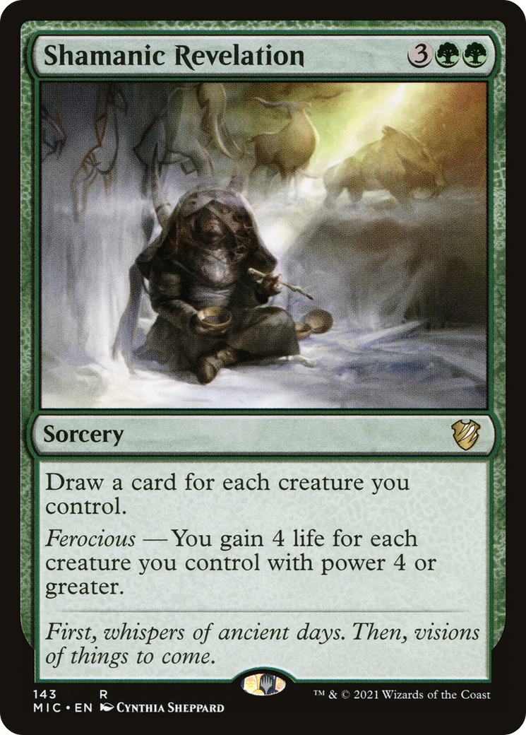 Shamanic Revelation (MIC-143) [Midnight Hunt Commander] MTG Single Wizards of the Coast