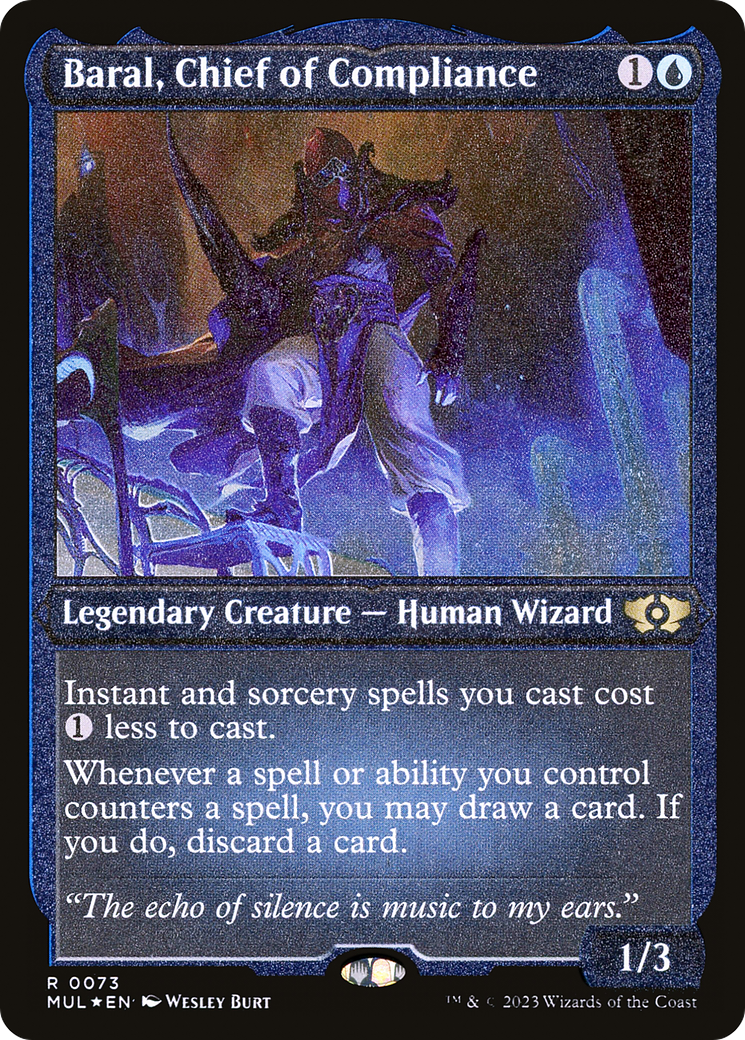 Baral, Chief of Compliance (Foil Etched) (MUL-073) [Multiverse Legends] Foil MTG Single Wizards of the Coast