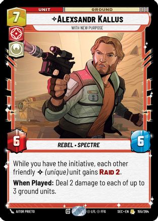 Alexsandr Kallus - With New Purpose (155/264) [Secrets of Power] Star Wars: Unlimited Single Disney