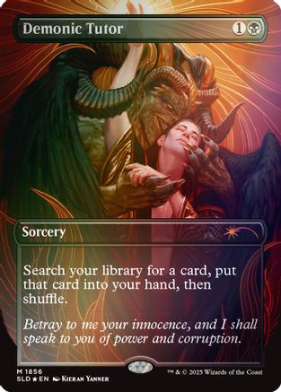 Demonic Tutor (Rainbow Foil) (SLD-1856) [Secret Lair] Drop Series Foil MTG Single Wizards of the Coast