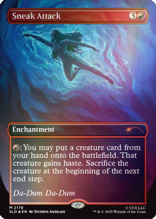 Sneak Attack (Rainbow Foil) (SLD-2178) [Secret Lair] Drop Series Foil MTG Single Wizards of the Coast