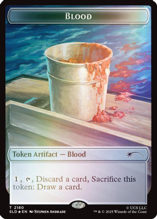 Blood Token (Rainbow Foil) (SLD-2180) [Secret Lair] Drop Series Foil MTG Single Wizards of the Coast