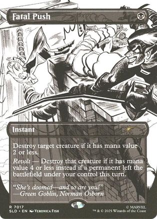 Fatal Push (7017) (SLD-7017) [Secret Lair] Drop Series MTG Single Wizards of the Coast