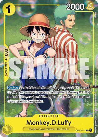 Monkey.D.Luffy (Learn Together Deck Set - Set Sail Event) (OP10-111) [One Piece Promotion Cards] One Piece Single Bandai