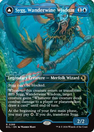 Sygg, Wanderwine Wisdom (Borderless) (ECL-288) [Lorwyn Eclipsed] Foil MTG Single Wizards of the Coast