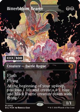 Bitterbloom Bearer (Serial Numbered) (ECL-352) [Lorwyn Eclipsed] Foil MTG Single Wizards of the Coast